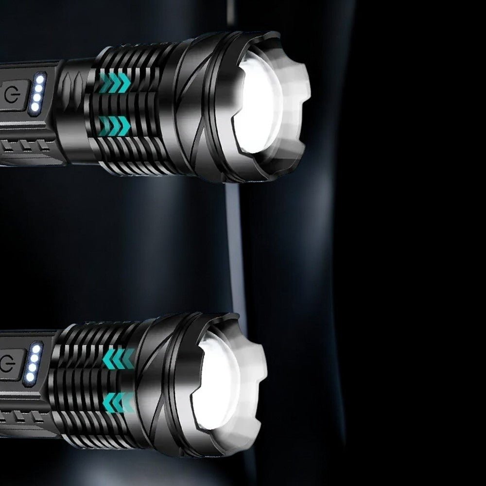 100000LM Tactical LED Flashlight built to include long-lasting battery life - Flashlight by Tech Nova Hub