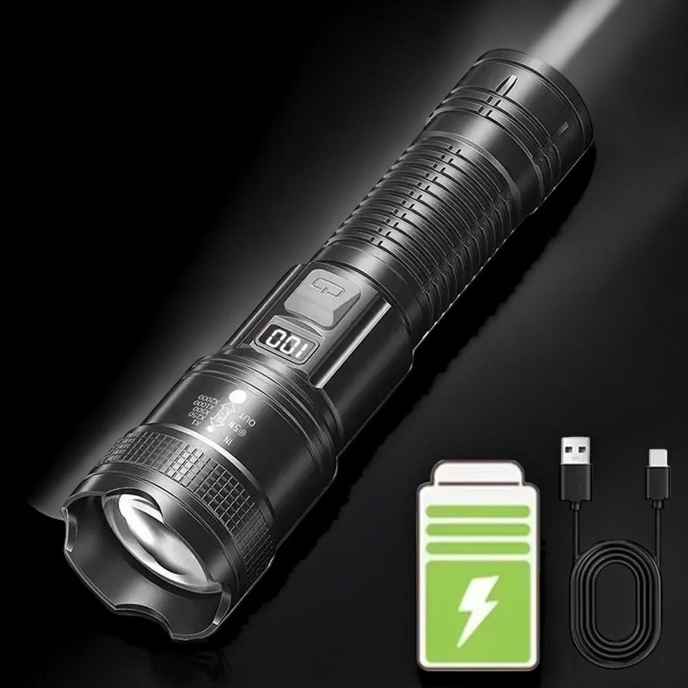 100000LM Tactical LED Flashlight designed with energy-efficient LED lighting - Flashlight by Tech Nova Hub