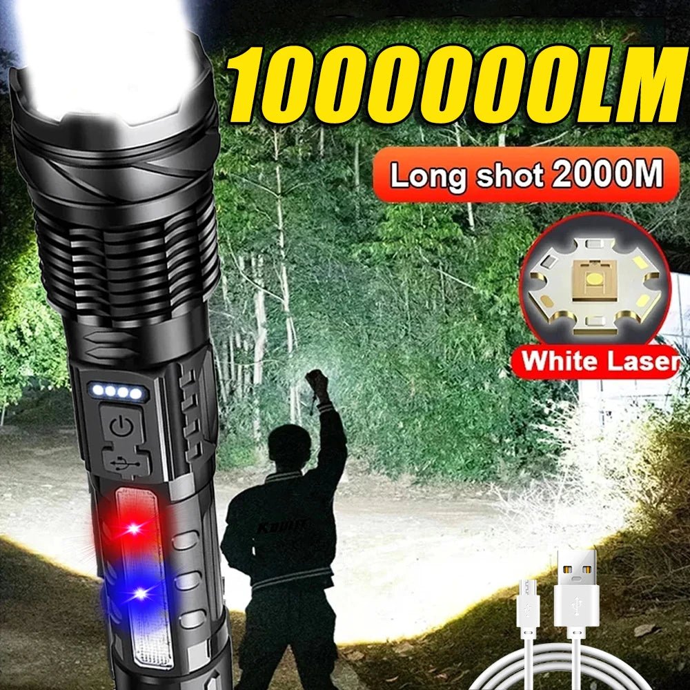 100000LM Tactical LED Flashlight including energy-efficient LED lighting - Flashlight by Tech Nova Hub