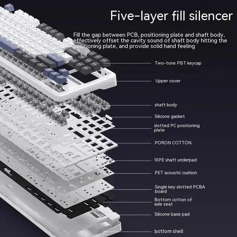 AULA F87 Pro Wireless Mechanical Keyboard designed with long-lasting battery life - Keyboard by Tech Nova Hub