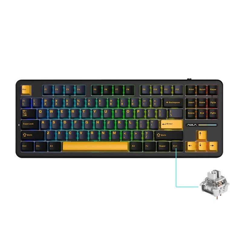 AULA F87 Pro Wireless Mechanical Keyboard enhanced by long-lasting battery life - Keyboard by Tech Nova Hub