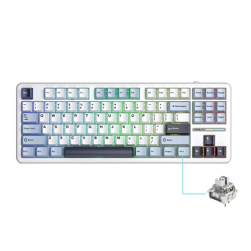 AULA F87 Pro Wireless Mechanical Keyboard designed with wireless functionality - Keyboard by Tech Nova Hub