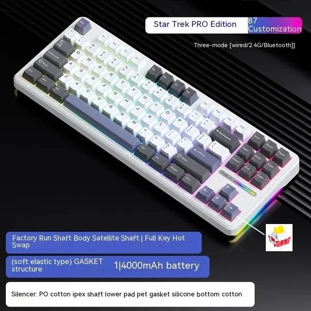AULA F87 Pro Wireless Mechanical Keyboard enhanced by wireless functionality - Keyboard by Tech Nova Hub