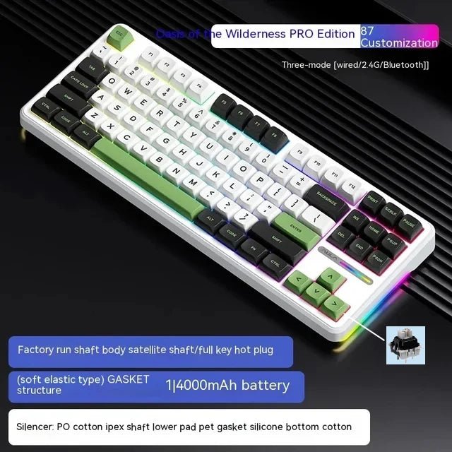 AULA F87 Pro Wireless Mechanical Keyboard built to include long-lasting battery life - Keyboard by Tech Nova Hub