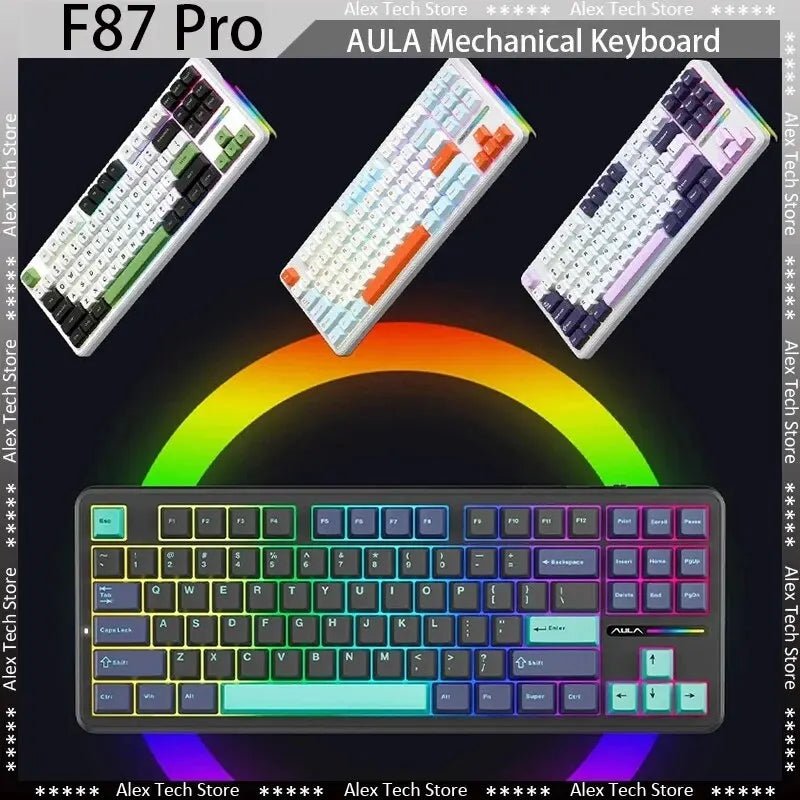 AULA F87 Pro Wireless Mechanical Keyboard built to include wireless functionality - Keyboard by Tech Nova Hub