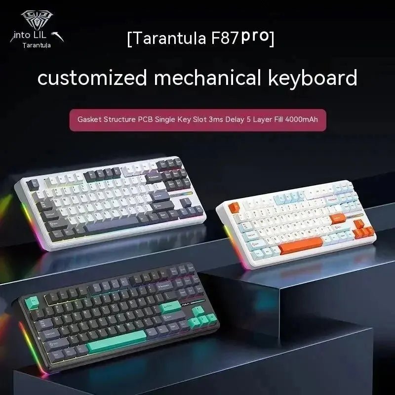 AULA F87 Pro Wireless Mechanical Keyboard featuring long-lasting battery life - Keyboard by Tech Nova Hub