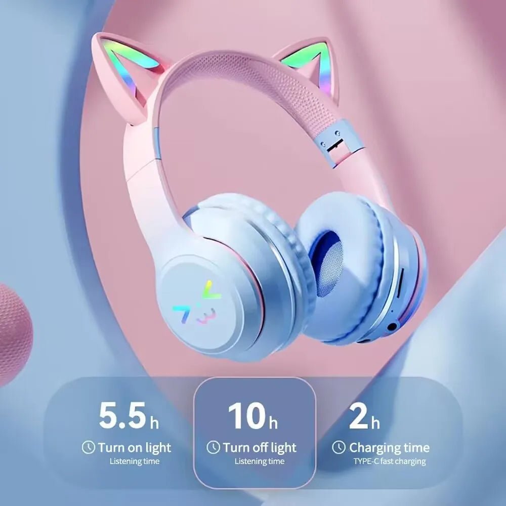 Cat Ear Bluetooth Headset/Headphones Wireless | Tech Nova Hub