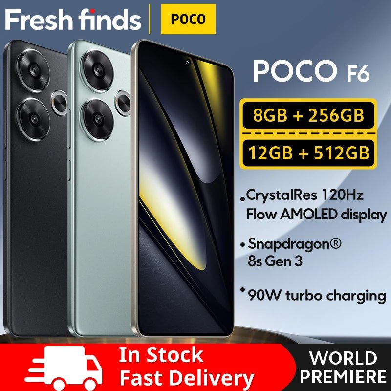 POCO F6 Smartphone 256GB 512GB featuring smart technology integration - Smartphone by Tech Nova Hub