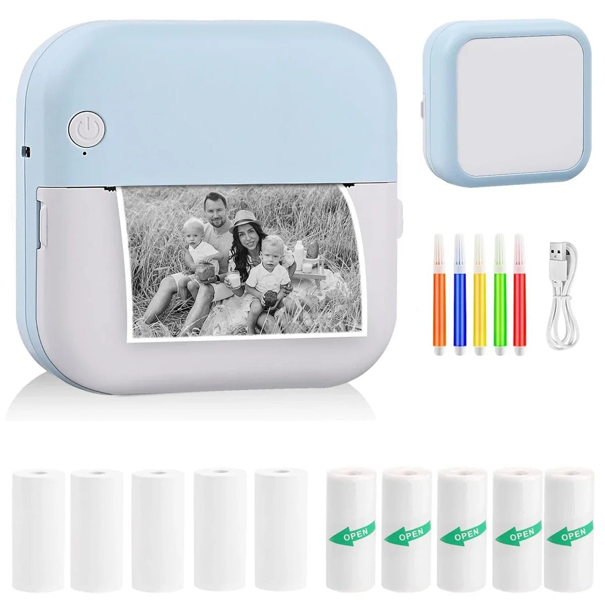 Portable Mini Thermal Printer | Inkless Sticker & Label Maker featuring long-lasting battery life - Printer by Tech Nova Hub