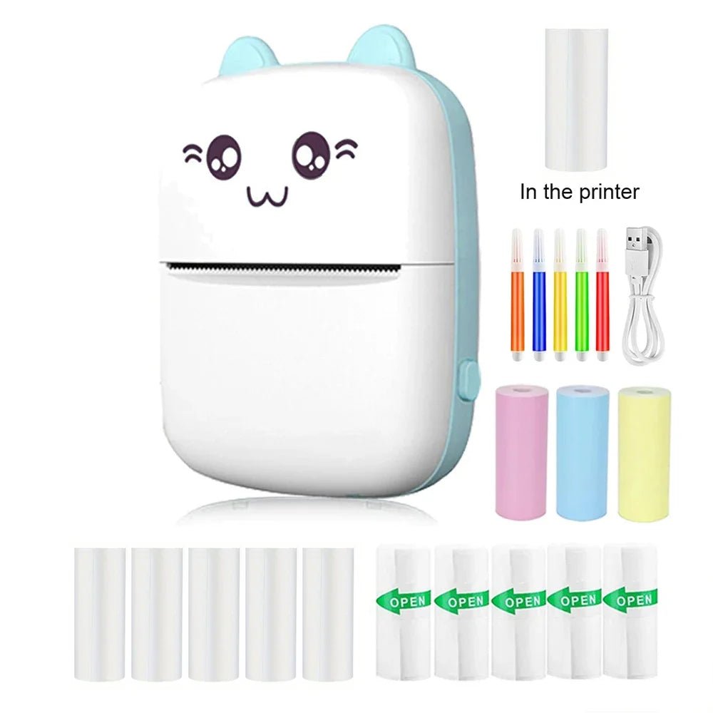 Portable Mini Thermal Printer | Inkless Sticker & Label Maker designed with wireless functionality - Portable Thermal Printer by Tech Nova Hub