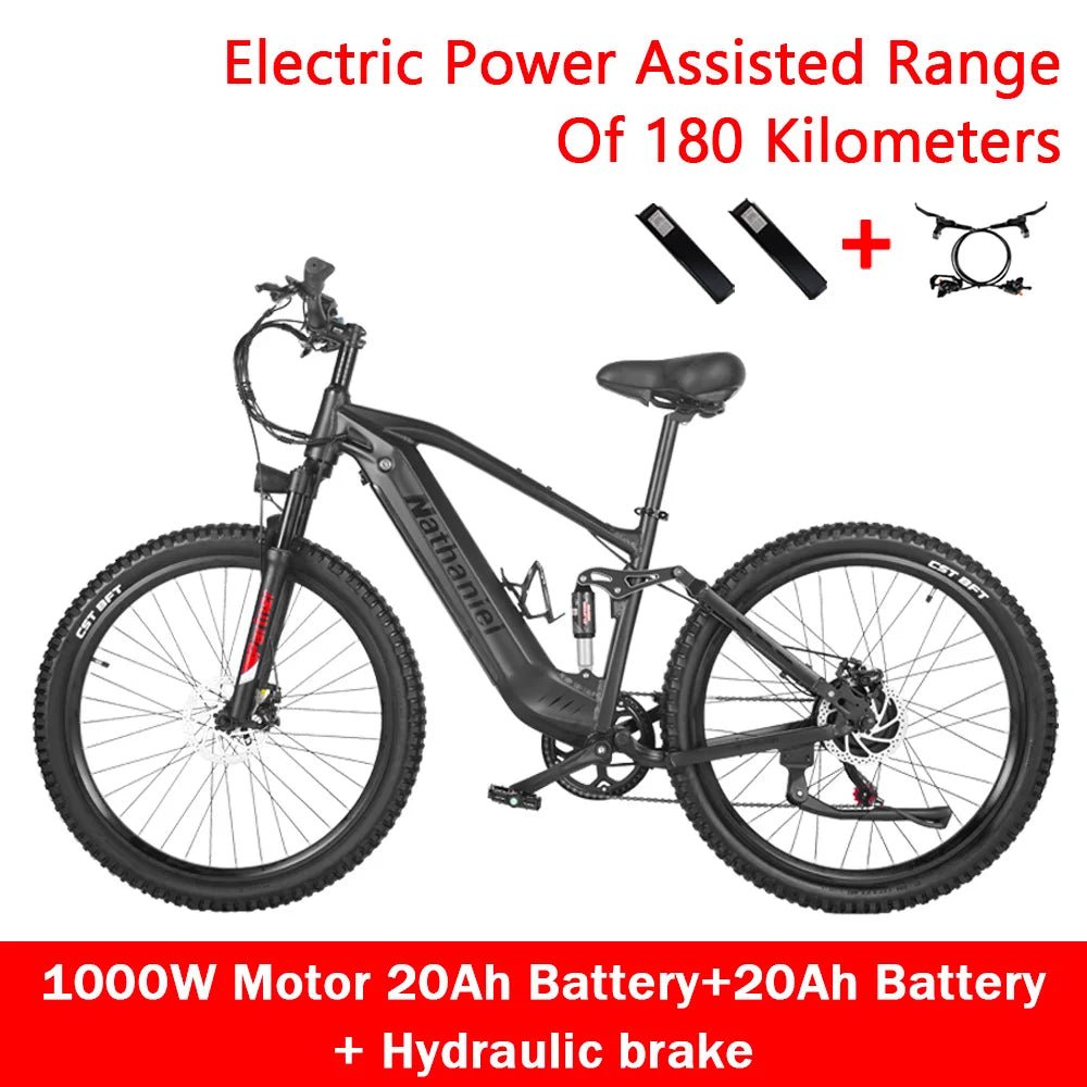 SYR03 1000W Electric Mountain Bike – 48V 27.5" Dual Battery designed with lightweight construction - Electric Mountain Bike by Tech Nova Hub