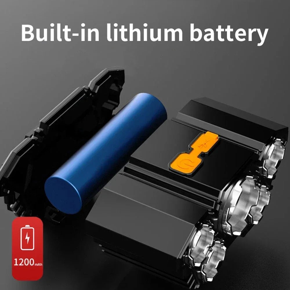 USB 5-LED Rechargeable Headlamp equipped with long-lasting battery life - Headlamp by Tech Nova Hub