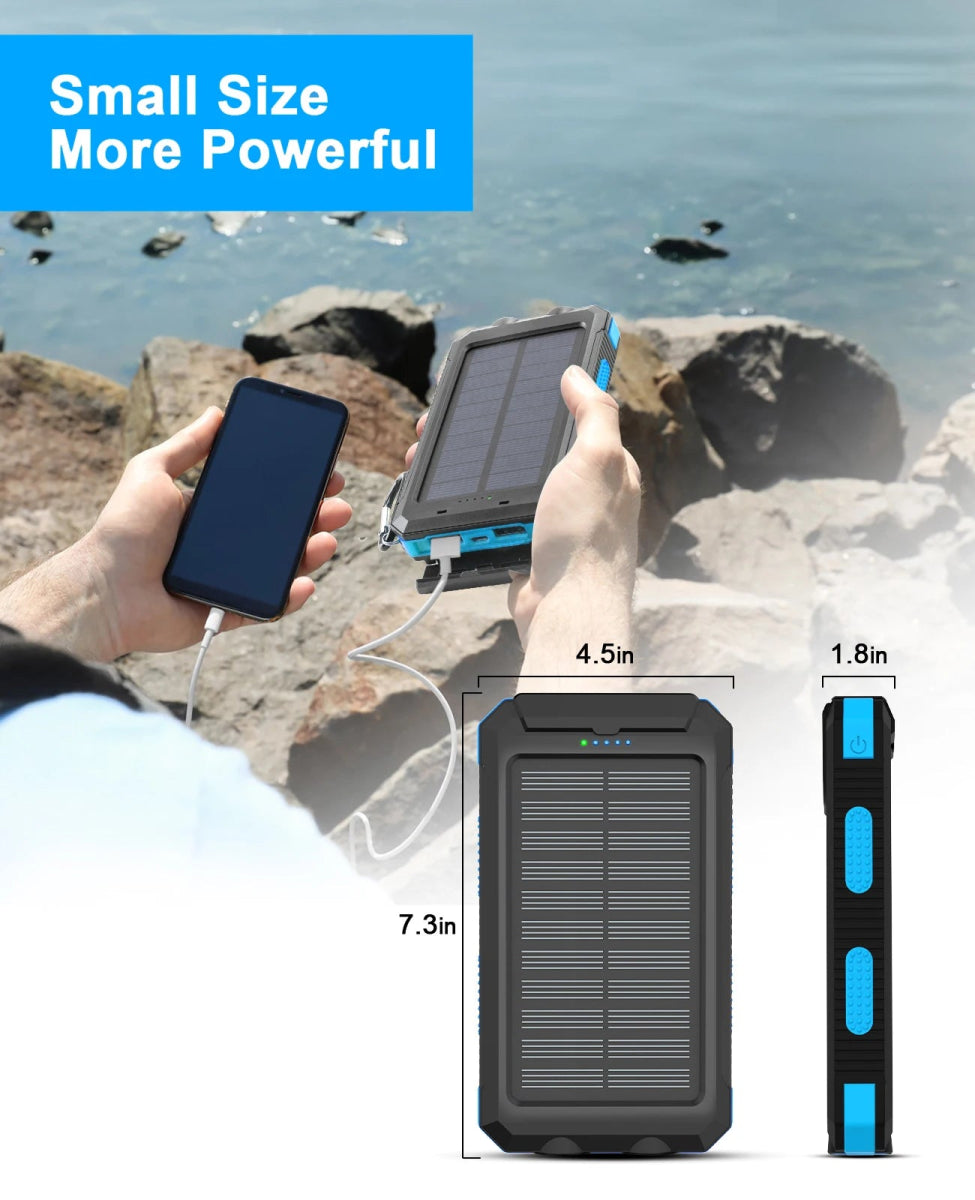 Waterproof Outdoor Solar Power Bank 38800mAh | Tech Nova Hub