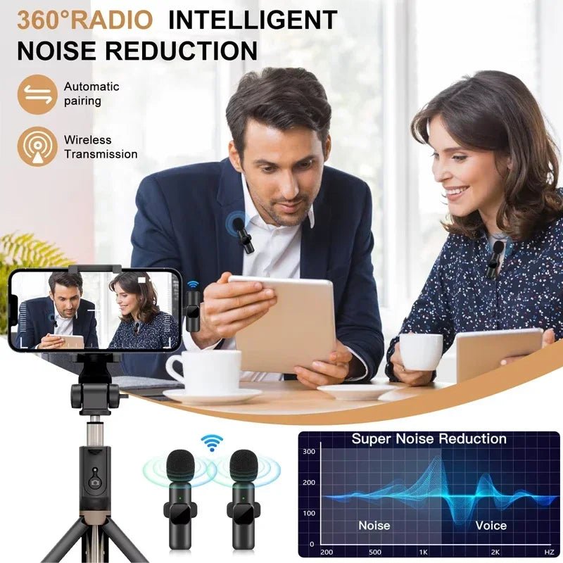 Wireless Lavalier Mic for iPhone & Android including wireless functionality - Lavalier Microphone by Tech Nova Hub