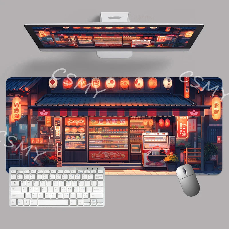 XXL Japanese Aesthetic Gaming Mouse Pad – Desk Mat featuring energy-efficient LED lighting - Gaming Mouse Pad by Tech Nova Hub