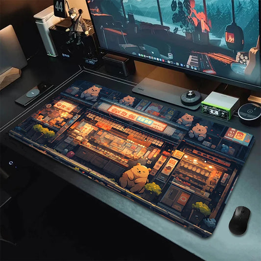 XXL Japanese Aesthetic Gaming Mouse Pad – Desk Mat featuring energy-efficient LED lighting - Gaming Mouse Pad by Tech Nova Hub