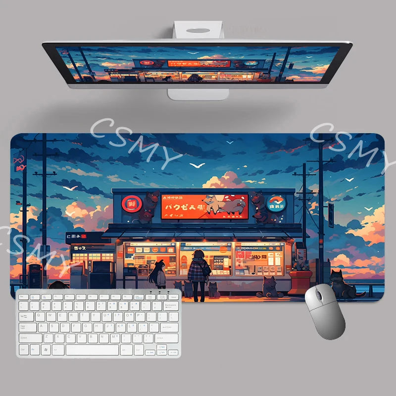 XXL Japanese Aesthetic Gaming Mouse Pad – Desk Mat highlighting high-definition clarity - Tech accessory by Tech Nova Hub