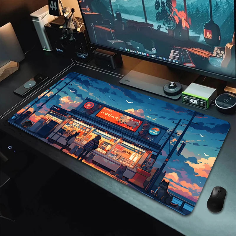 XXL Japanese Aesthetic Gaming Mouse Pad – Desk Mat including high-definition clarity - Tech accessory by Tech Nova Hub