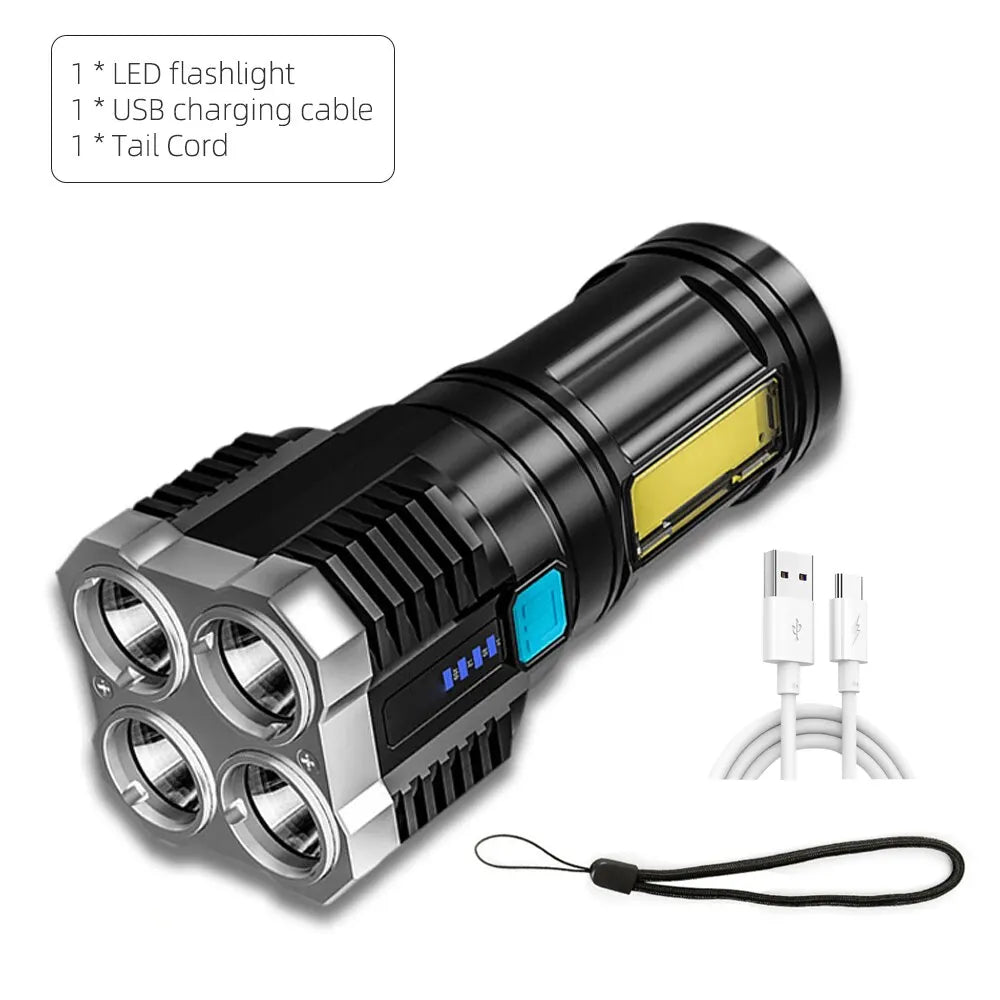 High Power LED Flashlight Camping Torch enhanced by waterproof protection - LED Flashlight by Tech Nova Hub