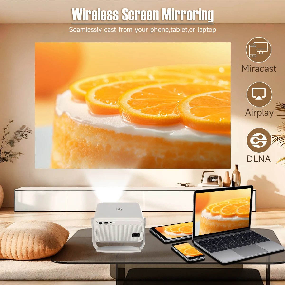 Magcubic L018 1080P Smart Projector with Auto Focus built to include smart technology integration - Electronics by Tech Nova Hub