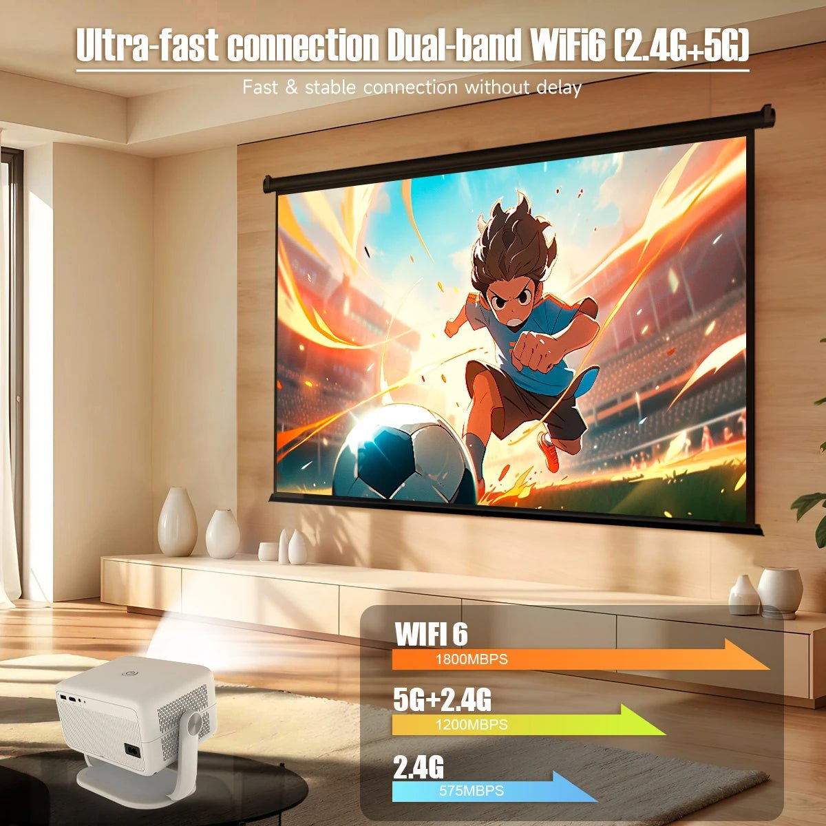Magcubic L018 1080P Smart Projector with Auto Focus built to include high-definition clarity - Electronics by Tech Nova Hub