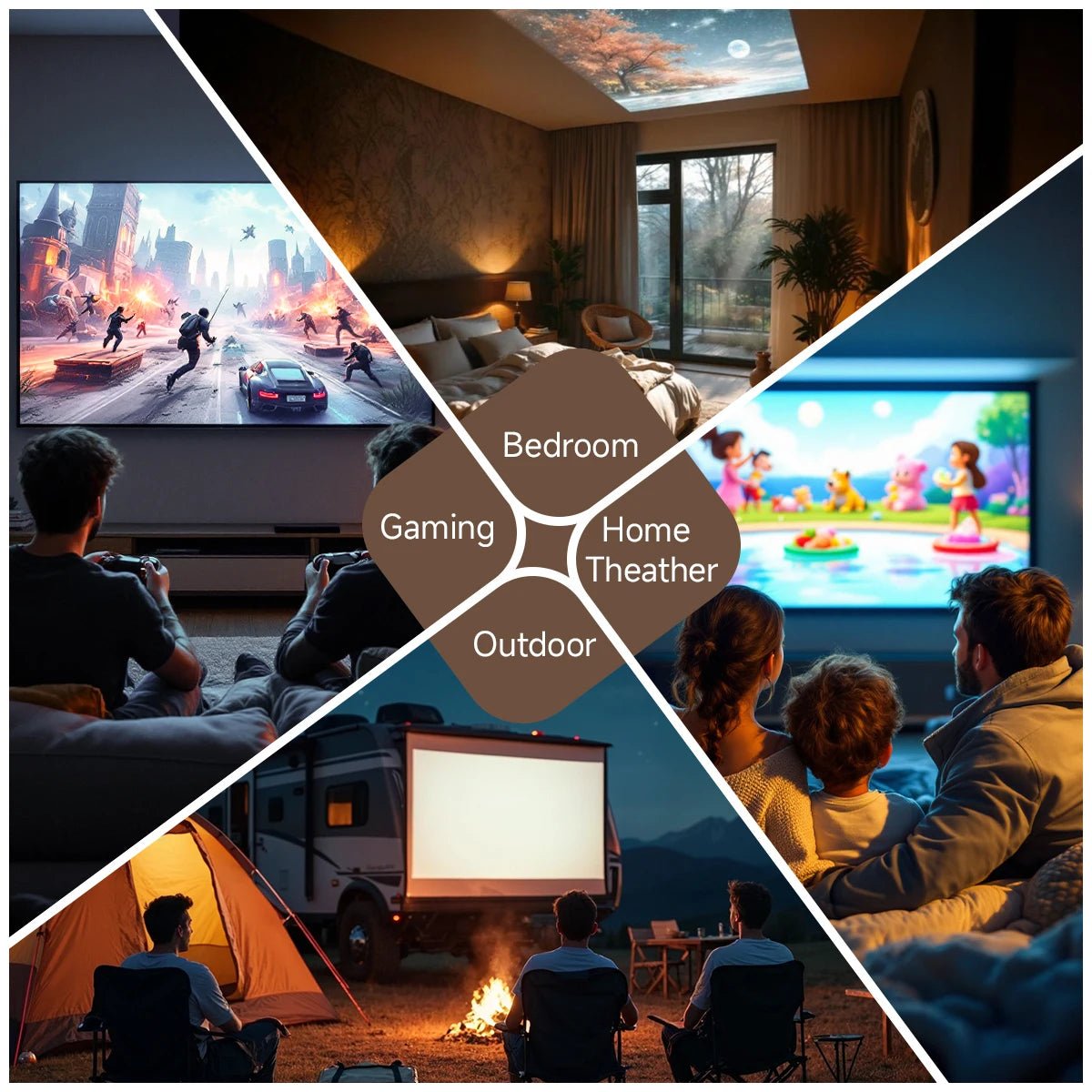 Magcubic L018 1080P Smart Projector with Auto Focus including smart technology integration - Electronics by Tech Nova Hub