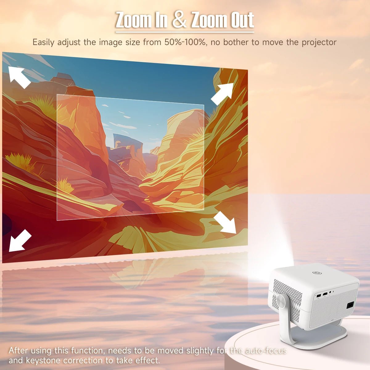 Magcubic L018 1080P Smart Projector with Auto Focus designed with high-definition clarity - Electronics by Tech Nova Hub
