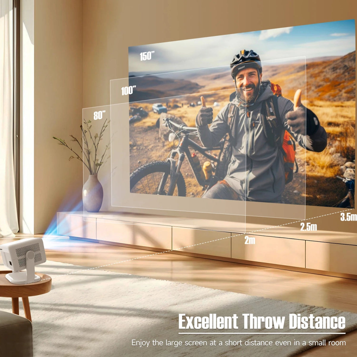 Magcubic L018 1080P Smart Projector with Auto Focus highlighting smart technology integration - Electronics by Tech Nova Hub