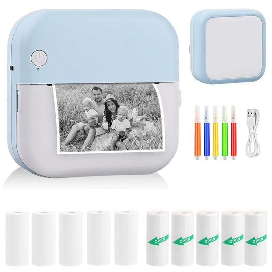 Portable Mini Thermal Printer | Inkless Sticker & Label Maker featuring long-lasting battery life - Printer by Tech Nova Hub